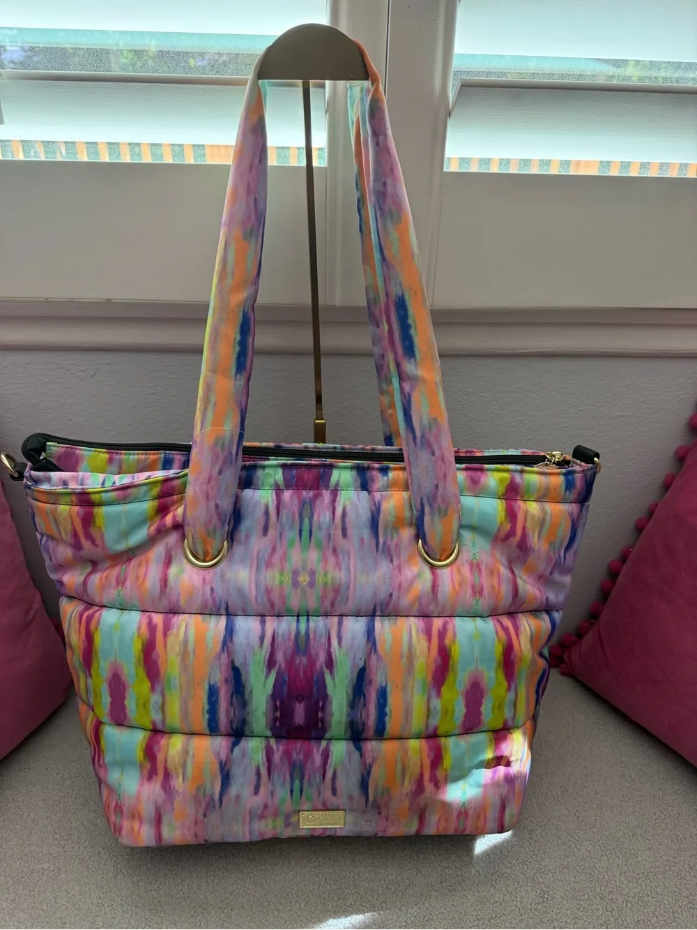 🎀 Luv Betsey by Betsey Johnson Watercolor Quilted Puffer Tote 🎀 NWOT